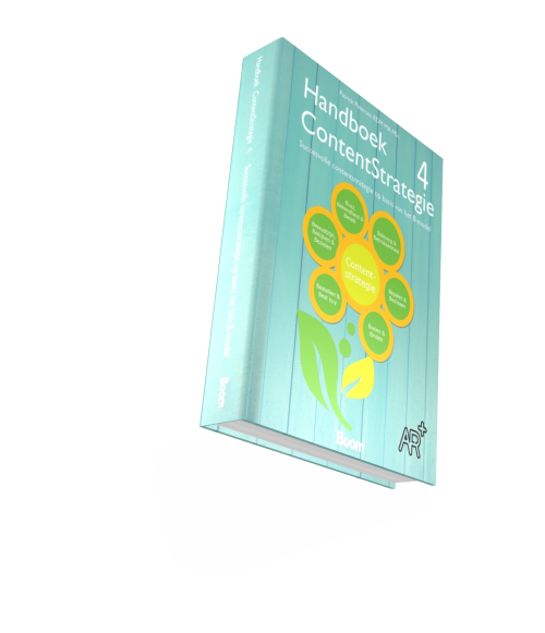 Diverse nieuw mediamateriaal Handboek ContentStrategie 4 met toestemming voor gebruik #3D #cover #banners